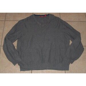 IZOD Mens Sz XXL Dark Gray Long Sleeve Thick Cotton Thermal Pullover Comfy Shirt